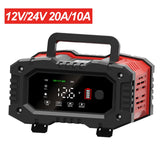 12V 24V Smart Automatic Car Battery Charger Pulse Repair for AGM GEL Lead Acid