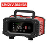 12V 24V Smart Automatic Car Battery Charger Pulse Repair for AGM GEL Lead Acid