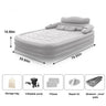 Gray 2-Person Inflatable Air Mattress 48cm High Folding Bed for Camping Home