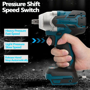 1/2'' Brushless Cordless Impact Wrench 520NM 18V Battery High Torque Tool