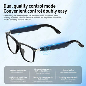 Bluetooth Smart Glasses Anti UV Sunglasses Wireless Call Headphones Outdoor