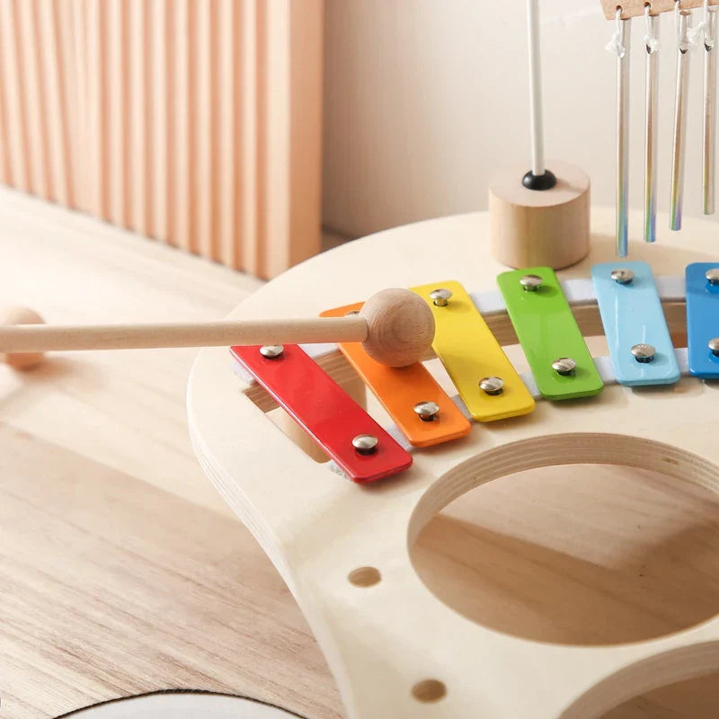 Montessori Baby Music Table Wooden Xylophone Educational Toy Gift