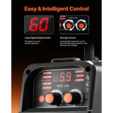 130Amp MIG Welder 3-in-1 Portable IGBT Inverter Welding Machine with Digital Display
