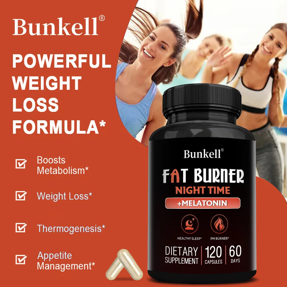 Fat Burning Supplement + Melatonin Supplement - 120 Capsules