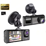 1080P Dash Cam with IR Night Vision and 3-Channel Recording