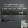 133-Key Gradient Green PBT Keycaps Cherry Profile Double Shot Side Printed Set