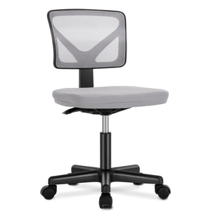 Armless Mesh Office Chair Low Back Adjustable Height Swivel Computer Chair