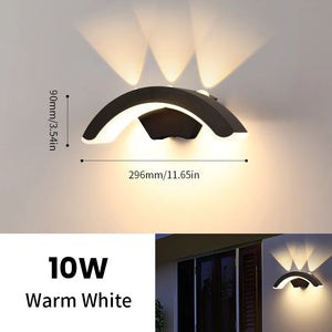 Outdoor Wall Light IP66 Waterproof 10W LED Sconce for Garden & Balcony