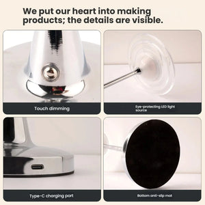 Bauhaus Style Rechargeable Table Lamp LED Mood Light for Bedroom Living Room Decor