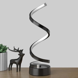Classic Creative Spiral LED Table Lamp, Modern Minimalist Dimmable Spiral Table Lamp, Adjustable Arm, Soft Light, Multifunction