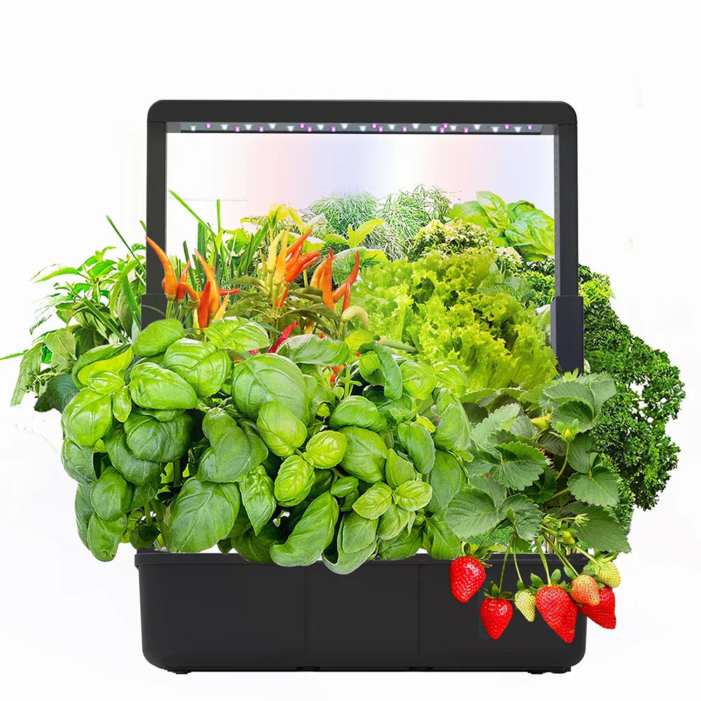 Hydroponic Growing System 15 Pod Indoor Garden Full Spectrum LED Smart Kit