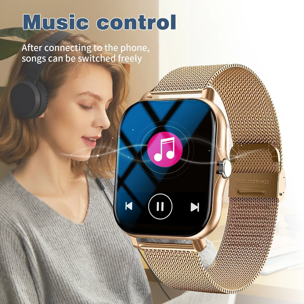 Sports Smart Watch Bluetooth Call Fitness Tracker Message Notifications for iOS Android