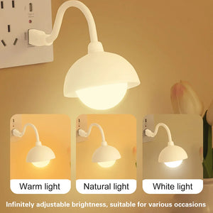 USB Plug In Smart Night Light Remote Touch Control LED Bedside Lamp Bedroom