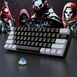 60% Wired Gaming Keyboard – 61-Key Compact RGB Backlight Waterproof for PC & Mac