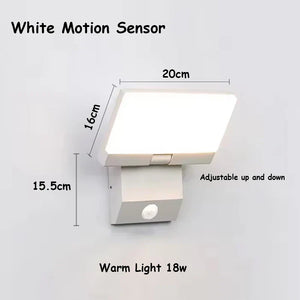 18W LED Outdoor Wall Light IP65 Waterproof Motion Sensor Foldable Modern Lamp