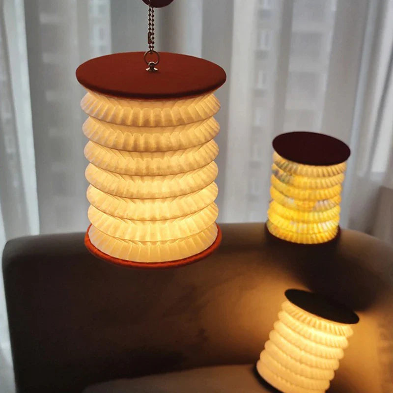 Foldable Touch Dimmable LED Table Lamp USB Rechargeable Portable Bedside Lantern