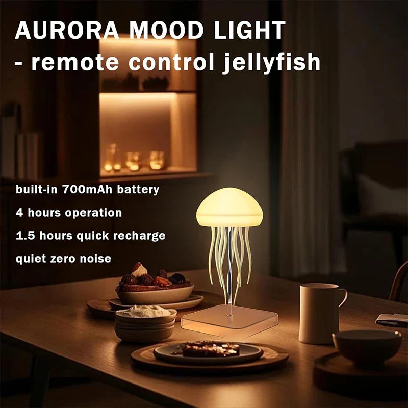 LED Jellyfish Lamp 9 Tentacles Color Changing Remote Night Light Ultra Battery