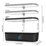 12 Pod Hydroponic Growing System Indoor Herb Garden LED Grow Light Timer