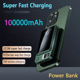 100000mAh Magnetic Wireless Power Bank 22.5W Fast Charging for iPhone & Samsung