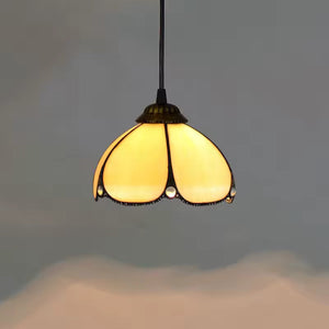 European Stained Glass Pendant Light 20cm Hanging Lamp Dining Bedroom Decor
