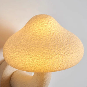 Wabi Sabi Mushroom Wall Sconce French Cream LED Bedroom Living Room Lamp