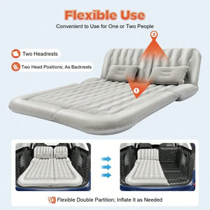 Portable Air Mattress with Pump Inflatable Car Bed SUV Back Seat Camping Travel