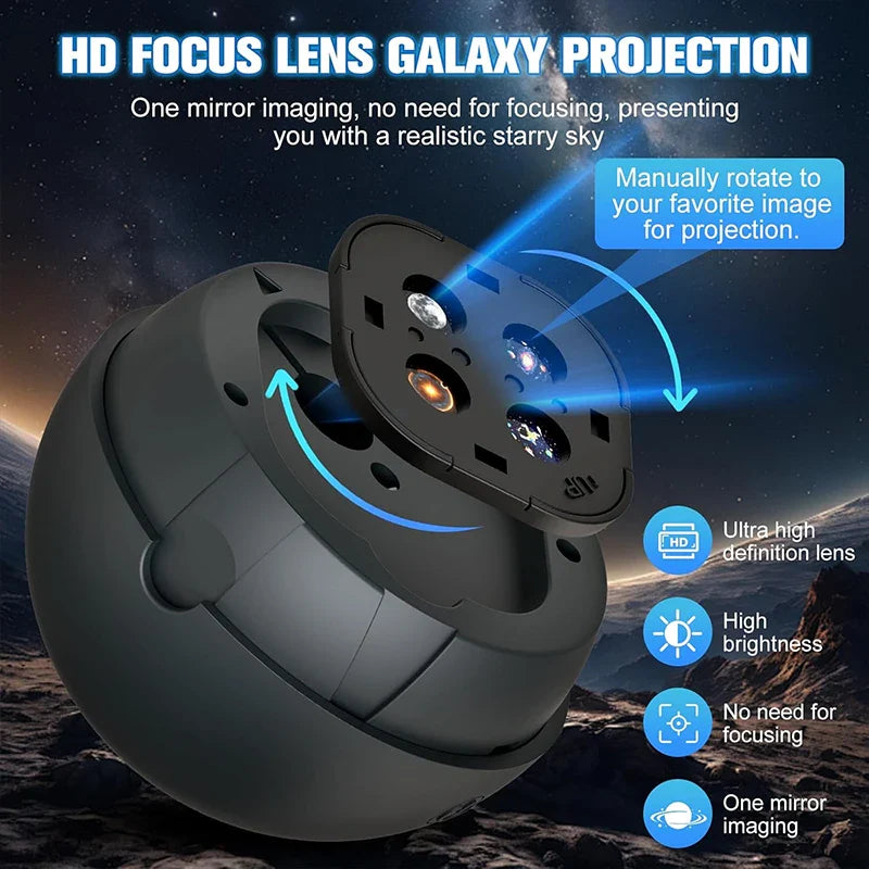 Planetarium Projector Galaxy Star Night Light 12 Image Discs Ceiling Space Lamp