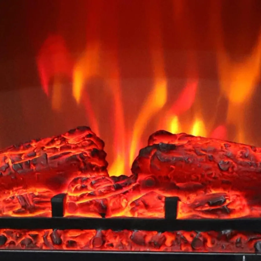 20-Inch Electric Fireplace Stove Heater with Realistic Flame & Adjustable Heat