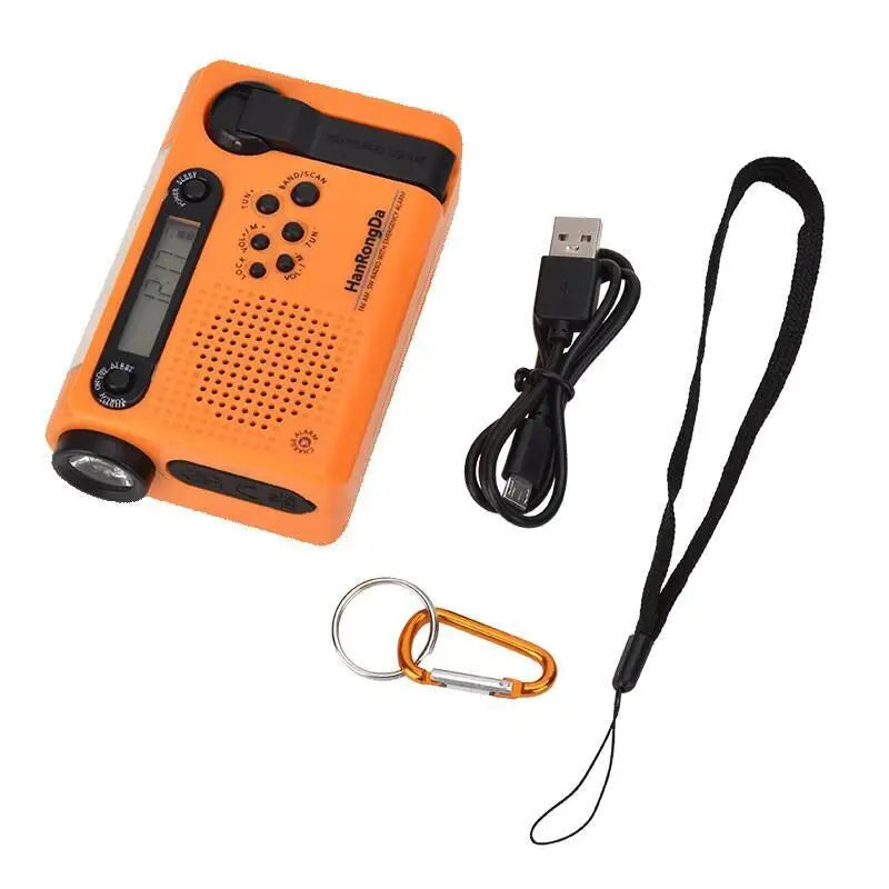 Emergency Solar Hand Crank Radio AM FM SW Weather Power Bank Phone Charger
