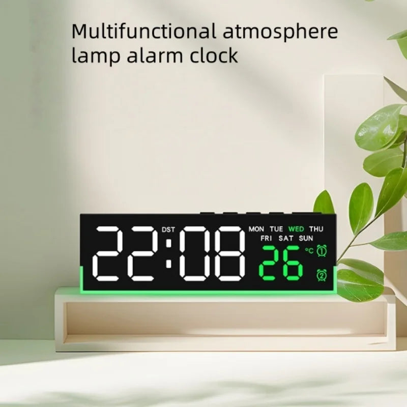 Smart LED Alarm Clock with Night Light Digital Bedside Clock 12/24H Display