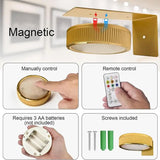 3 Pack Remote Control Picture Lights Battery Powered Dimmable Art Display Lamps