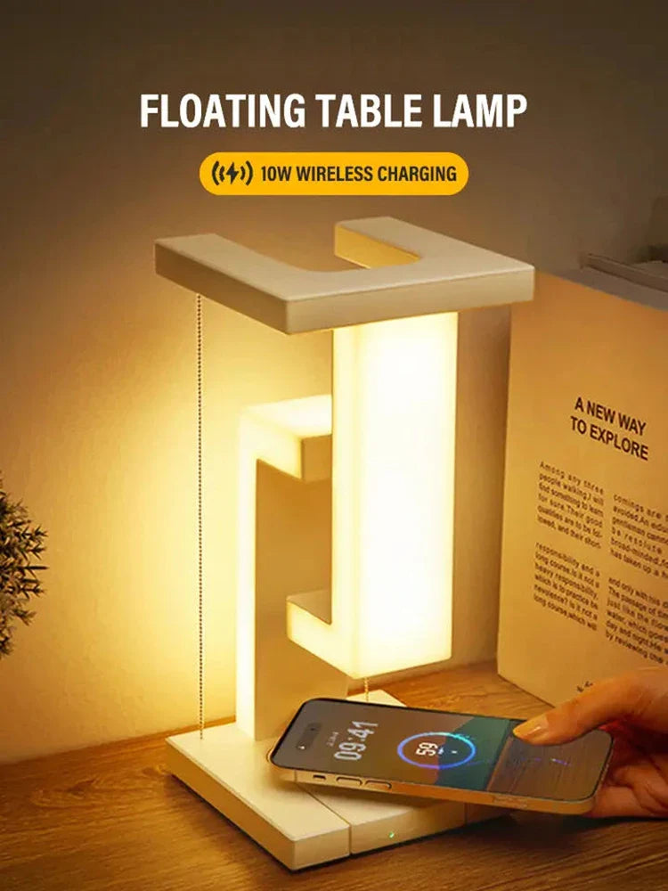 Magnetic Balance LED Desk Lamp Wireless Charger Creative Night Light Decor