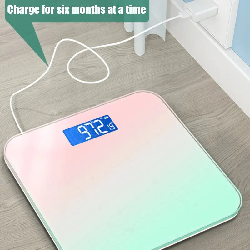 Digital Bathroom Scale Glass LED Display Body Weight Scale Smart Electronic Balance