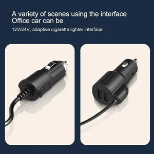 Dual Head Car Cooling Fan 12V/24V 3-Speed with Remote
