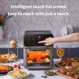 12L Large Air Fryer Oven 360° Convection Oil Free with Viewing Window
