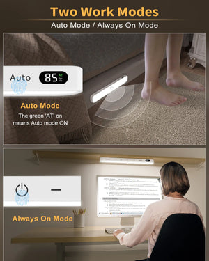 Motion Sensor LED Cabinet Light 60LED Rechargeable Wireless Under Cabinet Lamp
