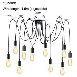 DIY Spider Chandelier Vintage Industrial Pendant Ceiling Light Home Hanging Lamp