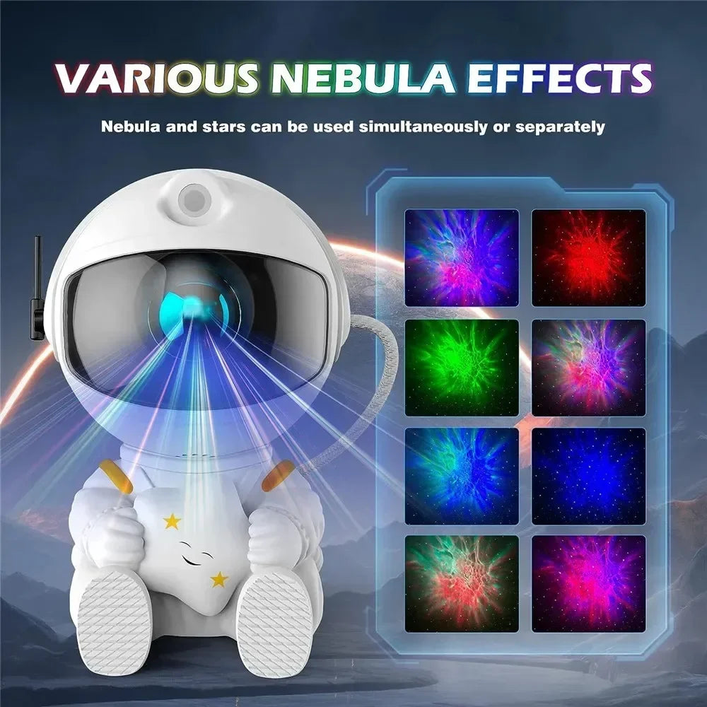 Astronaut Star Projector Galaxy Night Light LED Nebula Ceiling Lamp for Bedroom