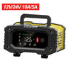 12V 24V Smart Automatic Car Battery Charger Pulse Repair for AGM GEL Lead Acid