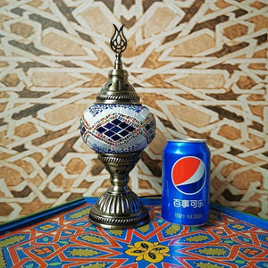 Turkish Stained Glass Table Lamp Mosaic Retro Bedside Cafe Decor Light