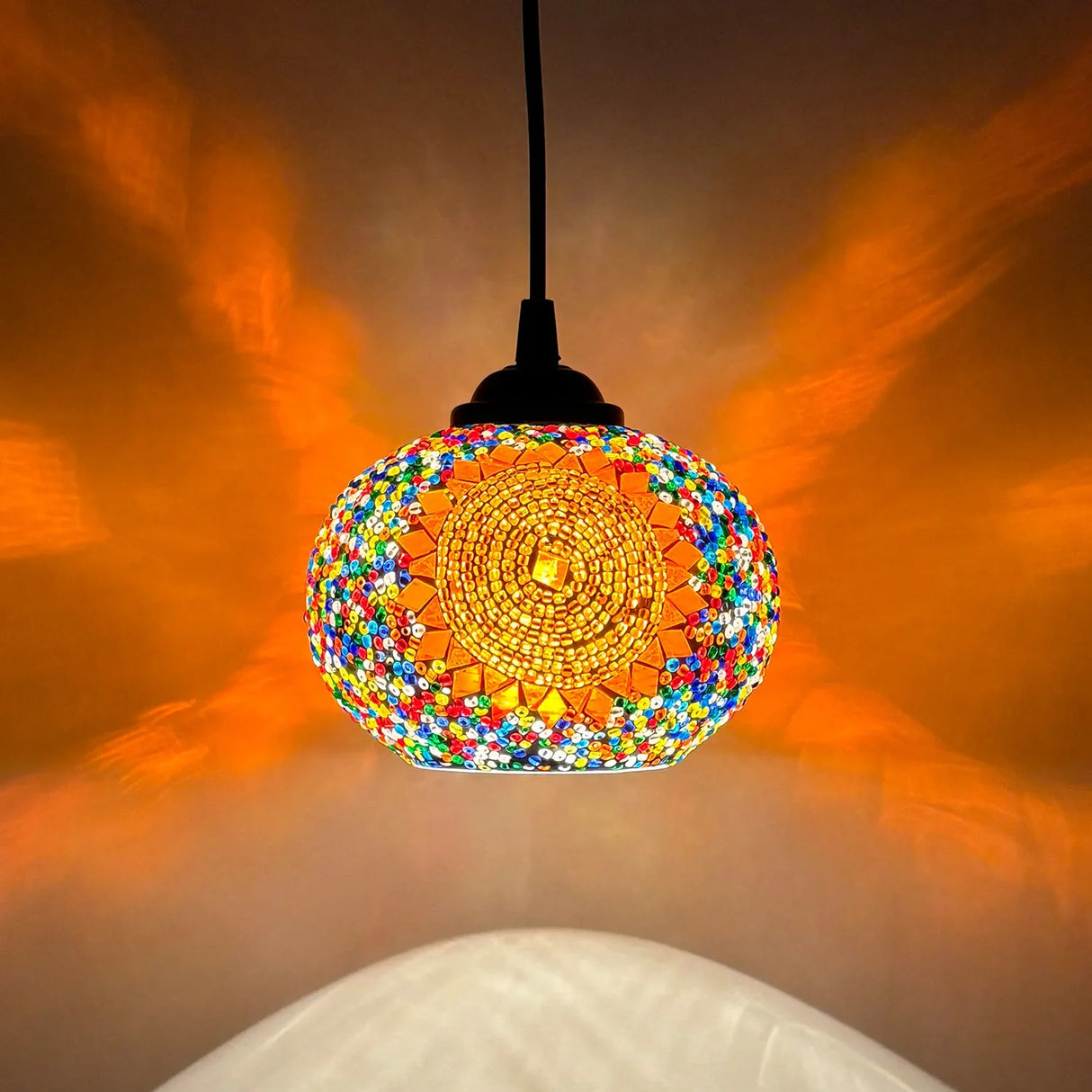 Bohemian Mosaic Pendant Light European Bar Dining Bedroom Hanging Lamp