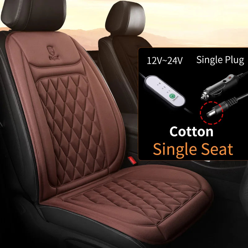 12-24V Heated Car Seat Cover with Fast Heating Flannel or Cloth