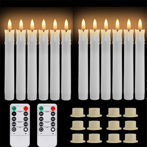 Flameless LED Taper Candles with Remote Flickering Battery Operated Set