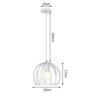 Retro Loft Industrial Pendant Light Wrought Iron Metal Ball E27 Hanging Lamp