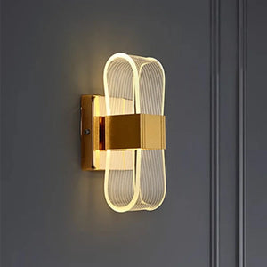 Gold Modern LED Wall Lamp – Luxury Aluminum Bedside Light for Bedroom & Living Room