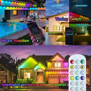 Permanent Outdoor Eaves Lights IP67 Waterproof App Control Music Sync Roof Decor