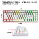 68-Key Gaming Keyboard USB Wired with RGB Backlight