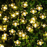 5M 20LED Solar String Lights Cherry Flower Outdoor Waterproof Battery Garden Party