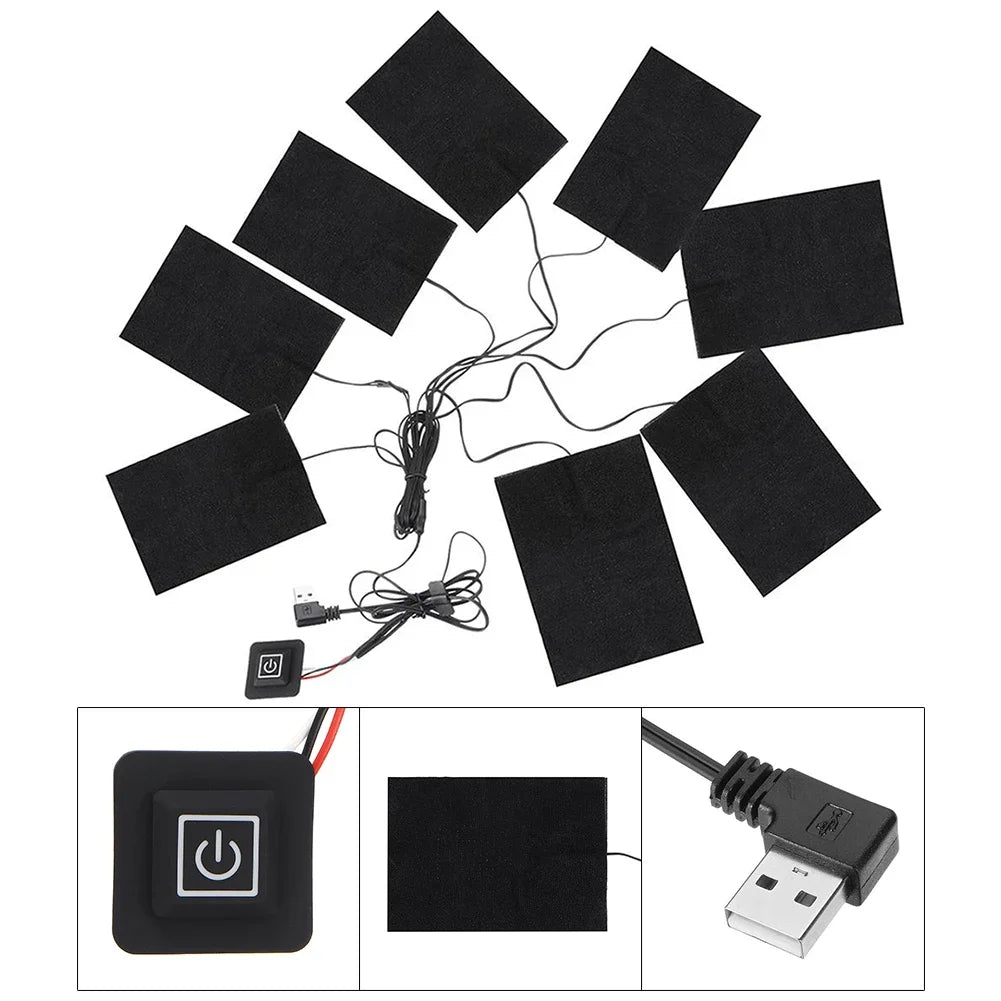 3-Level USB Electric Heating Pad Vest – Thermal Cloth Heated Wearable