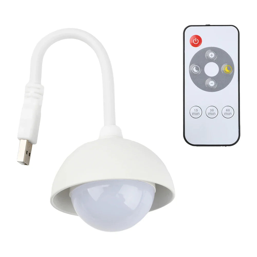 USB Plug In Smart Night Light Remote Touch Control LED Bedside Lamp Bedroom